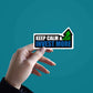 Keep Calm Invest More Sticker waterproof vinyl decal for laptop, bike, car & bottle