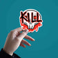 Kill Skull Sticker waterproof vinyl decal for laptop, bike, car & bottle