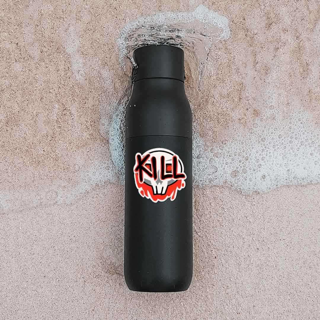 Kill Skull Sticker waterproof vinyl decal for laptop, bike, car & bottle