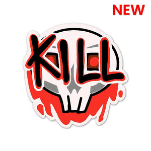 Kill Skull Sticker waterproof vinyl decal for laptop, bike, car & bottle
