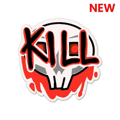 Kill Skull Sticker waterproof vinyl decal for laptop, bike, car & bottle