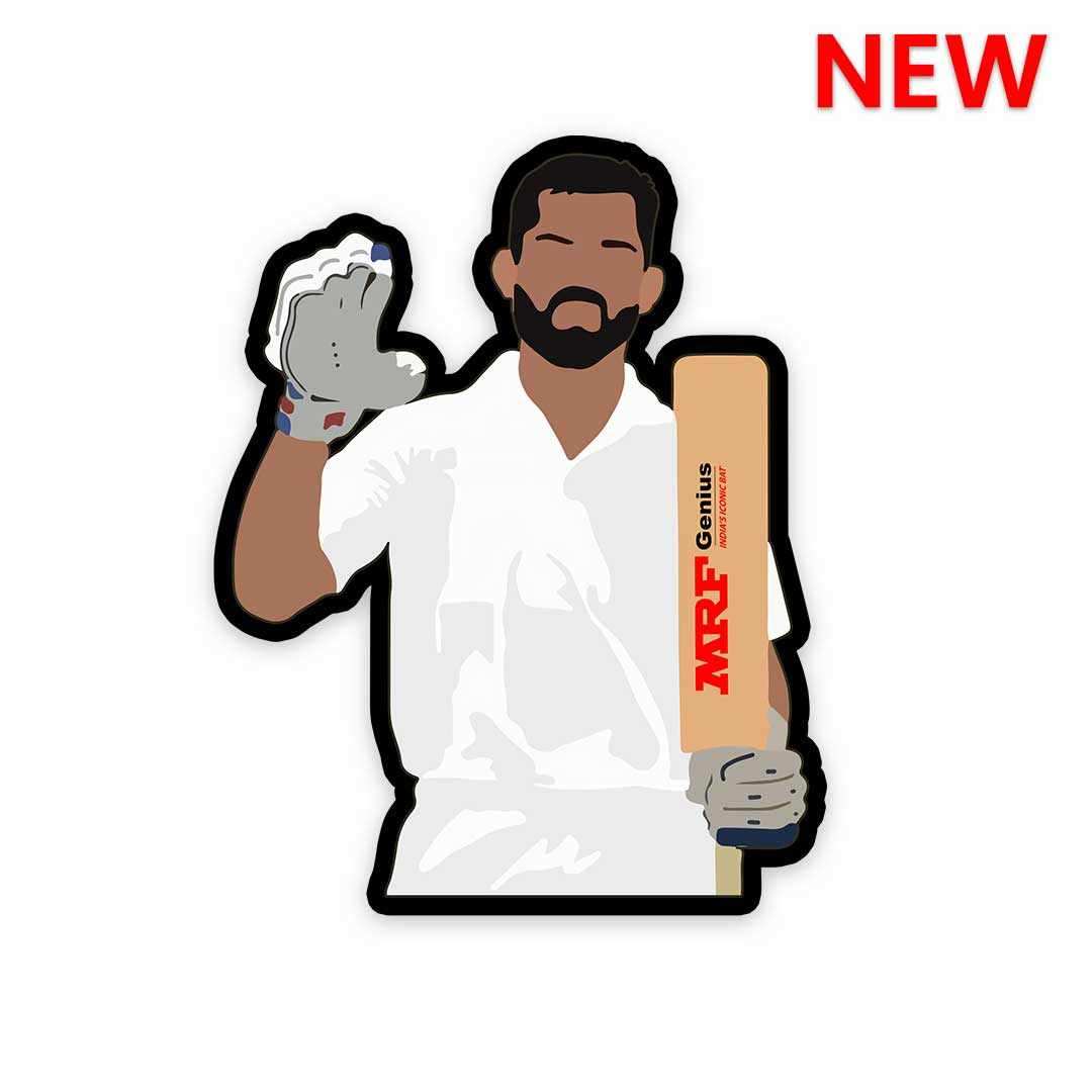 King Kohli Sticker waterproof vinyl decal for laptop, bike, car & bottle