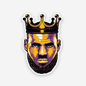 King LeBron sticker waterproof vinyl decal for laptop, bike, car & bottle