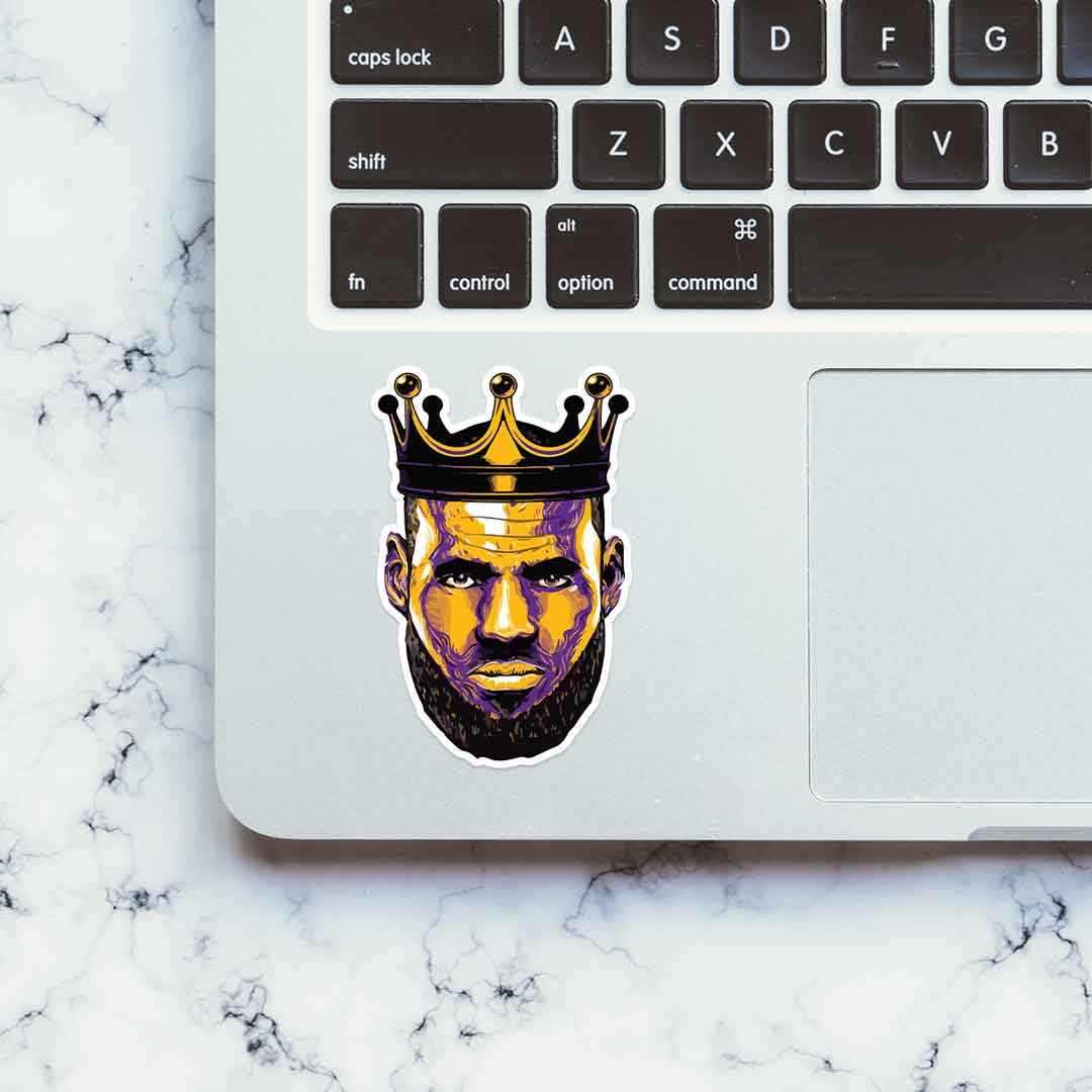 King LeBron sticker waterproof vinyl decal for laptop, bike, car & bottle