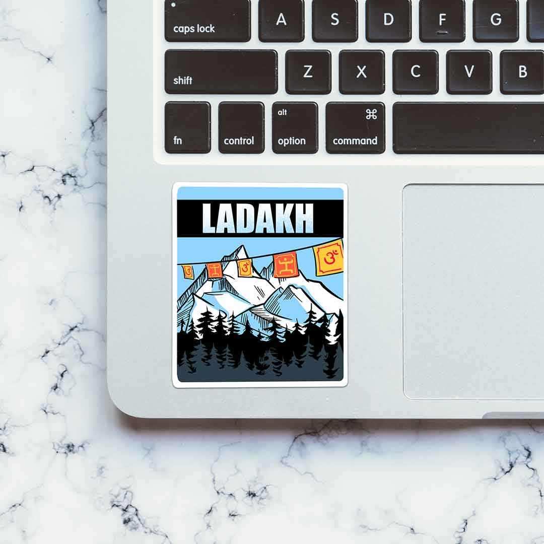 Ladakh Sticker waterproof vinyl decal for laptop, bike, car & bottle