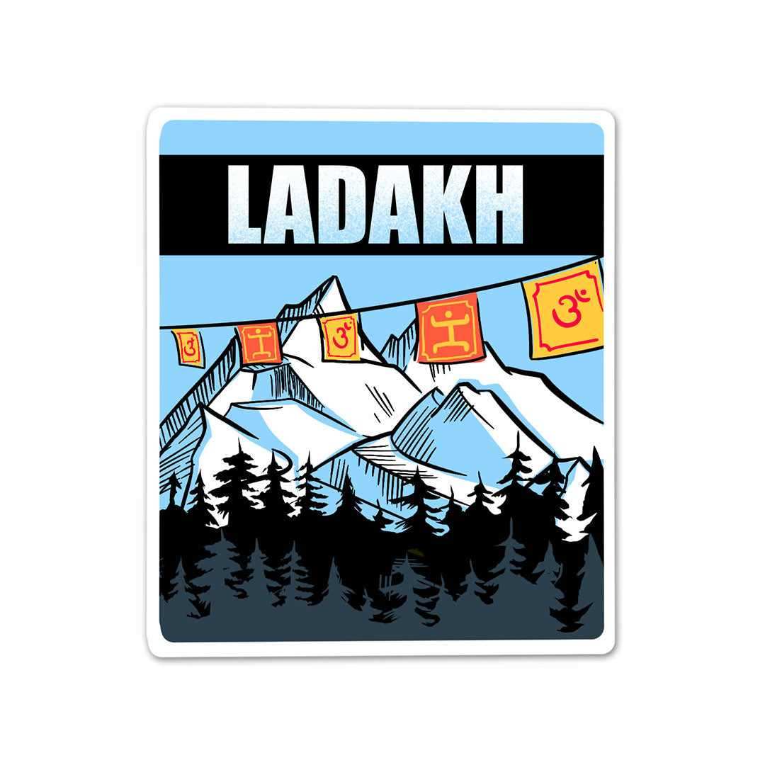 Ladakh Sticker waterproof vinyl decal for laptop, bike, car & bottle