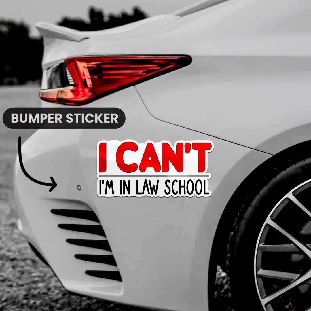 Law School Bumper Sticker waterproof vinyl decal for laptop, bike, car & bottle