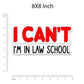Law School Bumper Sticker waterproof vinyl decal for laptop, bike, car & bottle