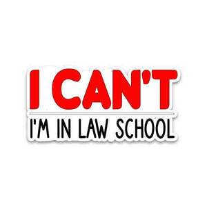 Law School Bumper Sticker waterproof vinyl decal for laptop, bike, car & bottle