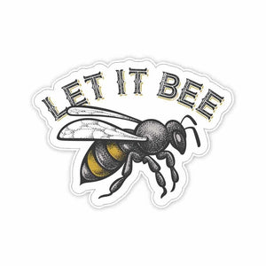 Let it *BEE Sticker waterproof vinyl decal for laptop, bike, car & bottle