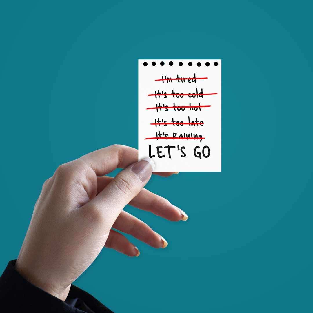 Let's GO Sticker waterproof vinyl decal for laptop, bike, car & bottle