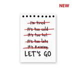Let's GO Sticker waterproof vinyl decal for laptop, bike, car & bottle