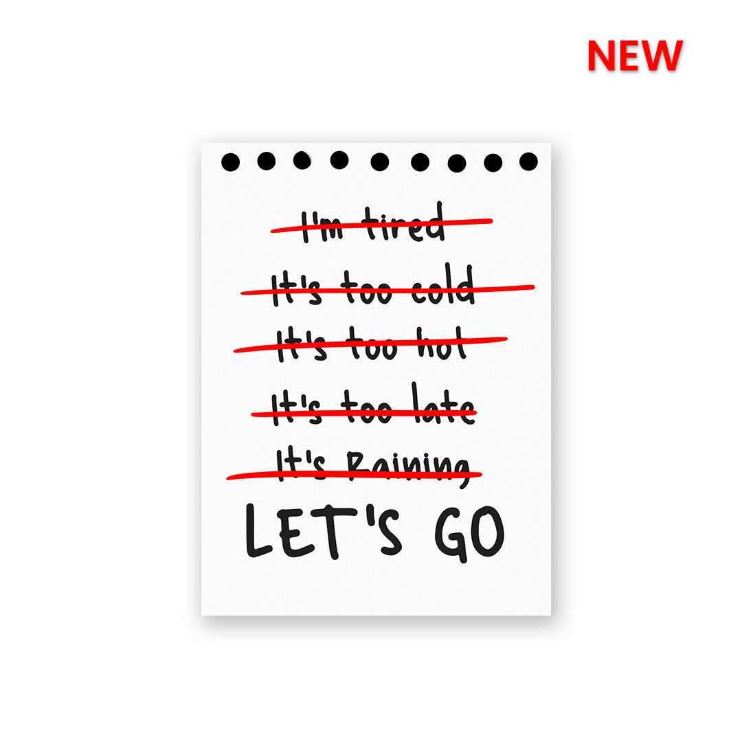 Let's GO Sticker waterproof vinyl decal for laptop, bike, car & bottle