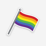 LGBTQ Flag sticker waterproof vinyl decal for laptop, bike, car & bottle