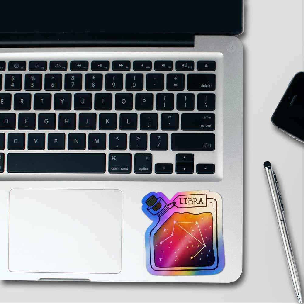 Libra Holographic Stickers waterproof vinyl decal for laptop, bike, car & bottle