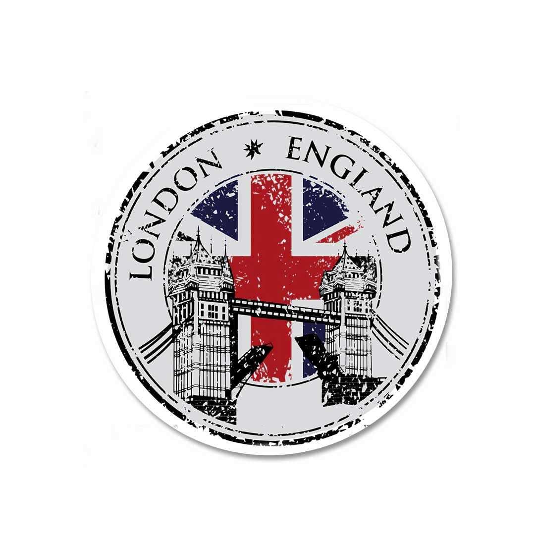 London england Sticker waterproof vinyl decal for laptop, bike, car & bottle