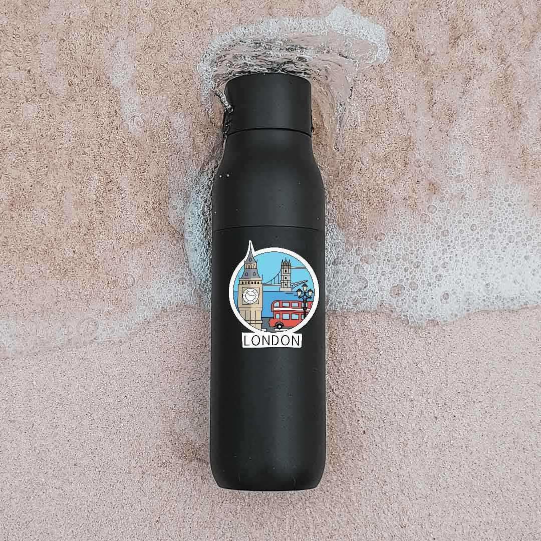 London Sticker waterproof vinyl decal for laptop, bike, car & bottle