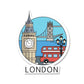 London Sticker waterproof vinyl decal for laptop, bike, car & bottle