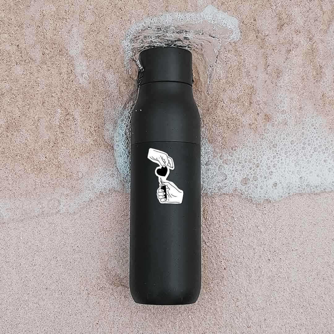 Love Burn Sticker waterproof vinyl decal for laptop, bike, car & bottle