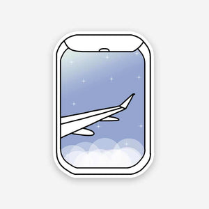 Love me a window seat sticker waterproof vinyl decal for laptop, bike, car & bottle