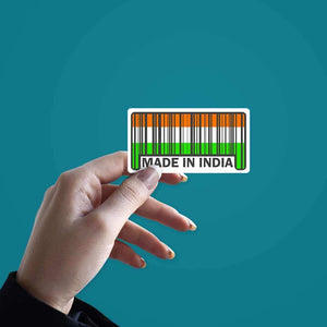 Made in India sticker waterproof vinyl decal for laptop, bike, car & bottle