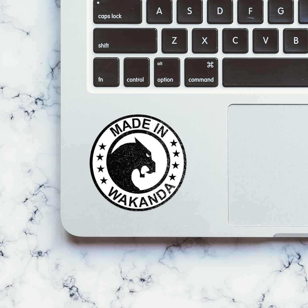 Made in Wakanda Sticker waterproof vinyl decal for laptop, bike, car & bottle