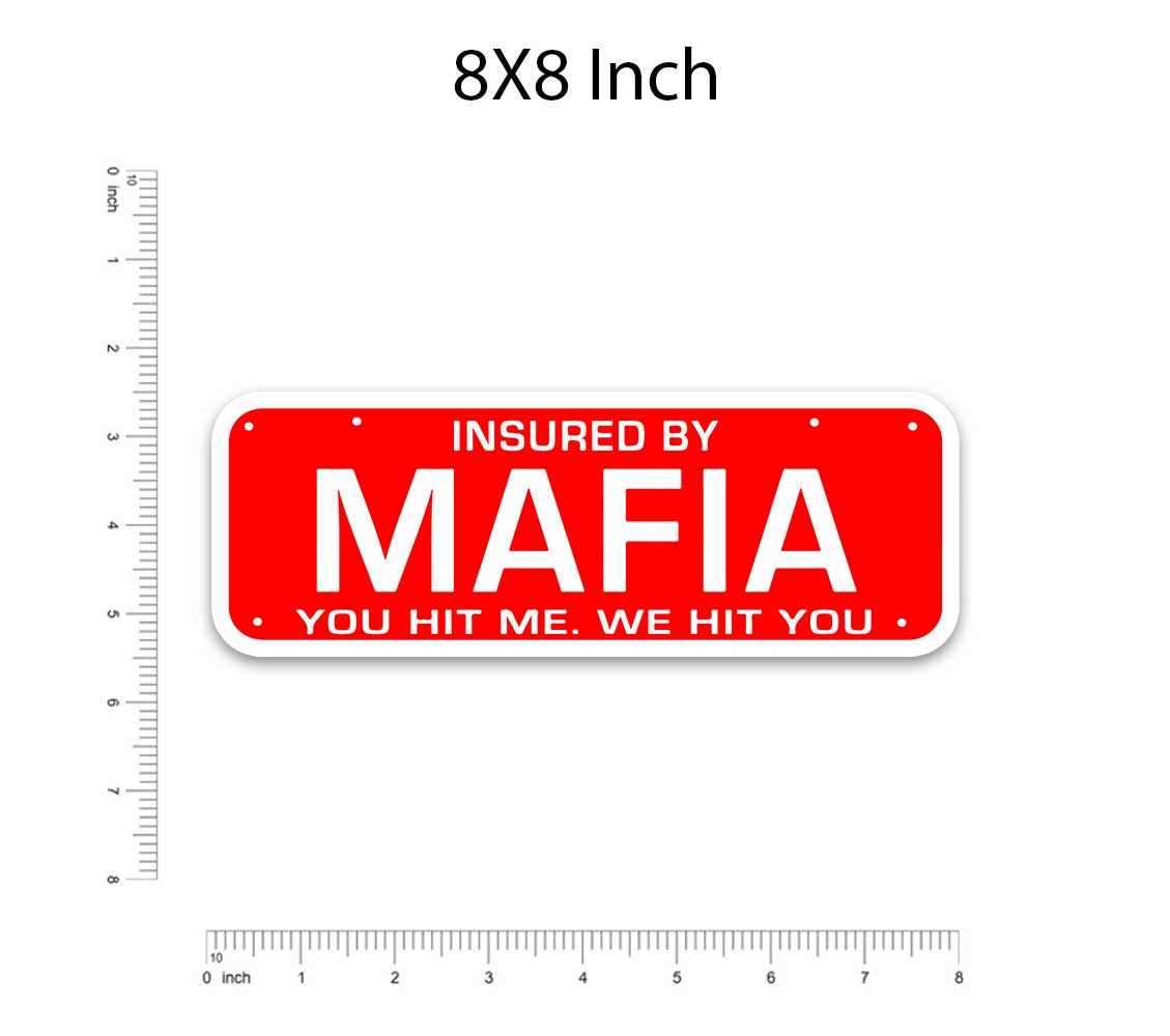Mafia Bumper Sticker waterproof vinyl decal for laptop, bike, car & bottle