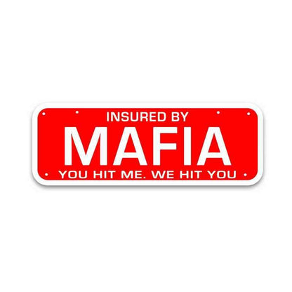 Mafia Bumper Sticker waterproof vinyl decal for laptop, bike, car & bottle
