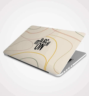 March On Laptop Skin waterproof vinyl decal for laptop, bike, car & bottle
