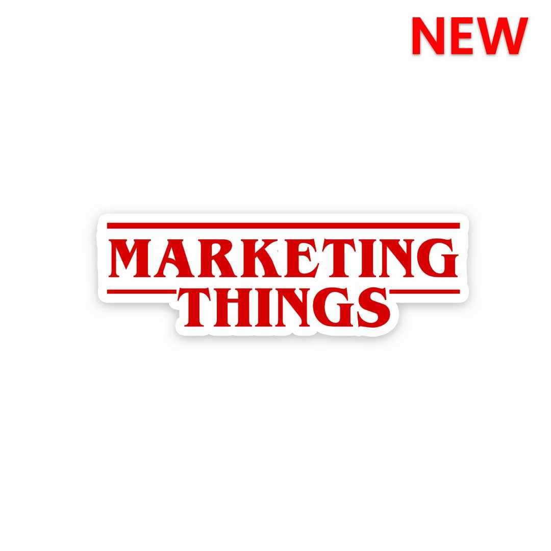 Marketing Thing Sticker waterproof vinyl decal for laptop, bike, car & bottle