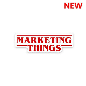 Marketing Thing Sticker waterproof vinyl decal for laptop, bike, car & bottle