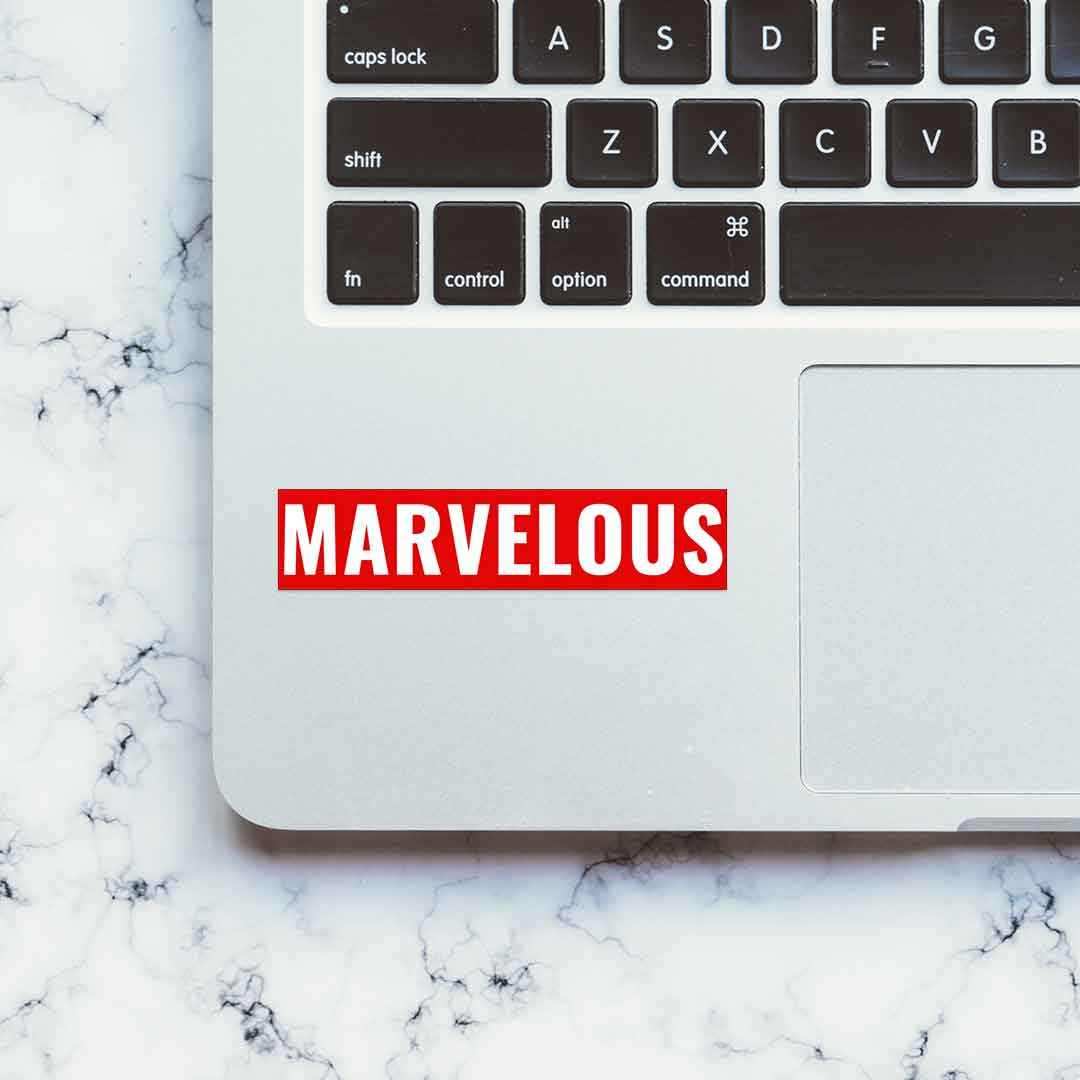 Marvelous Sticker waterproof vinyl decal for laptop, bike, car & bottle