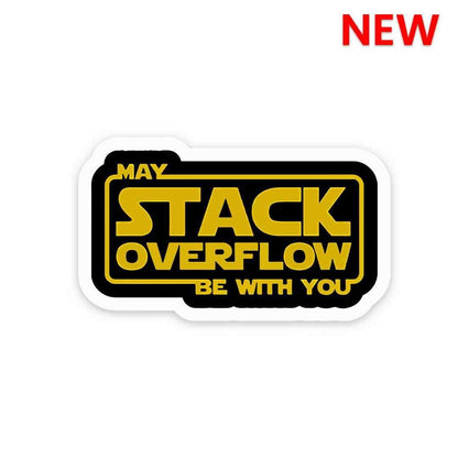 May Stack Overflow Sticker waterproof vinyl decal for laptop, bike, car & bottle