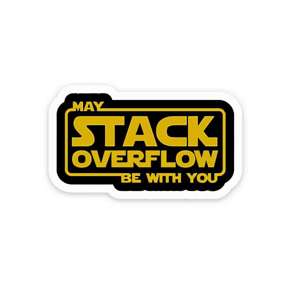 May Stack Overflow Sticker waterproof vinyl decal for laptop, bike, car & bottle