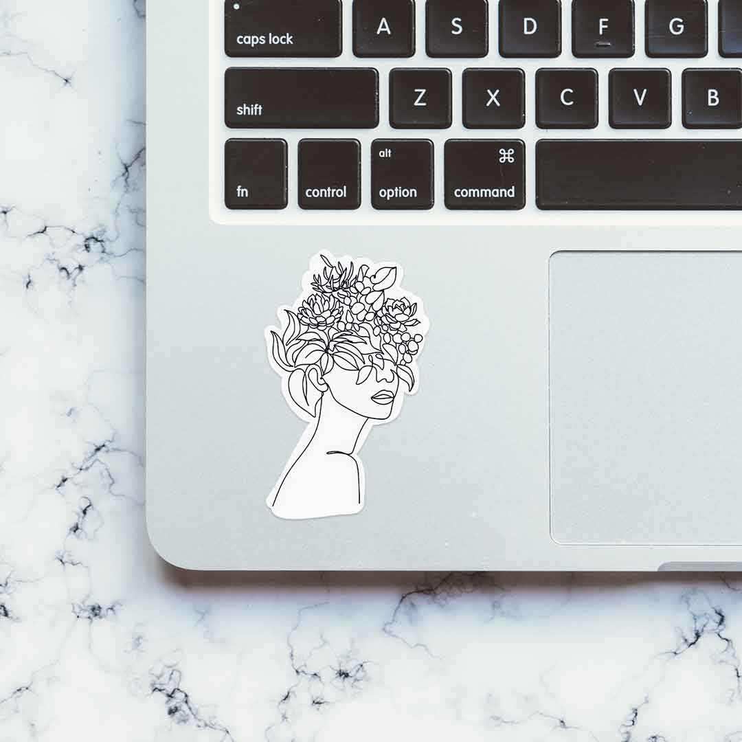 Mind Like a flower sticker waterproof vinyl decal for laptop, bike, car & bottle