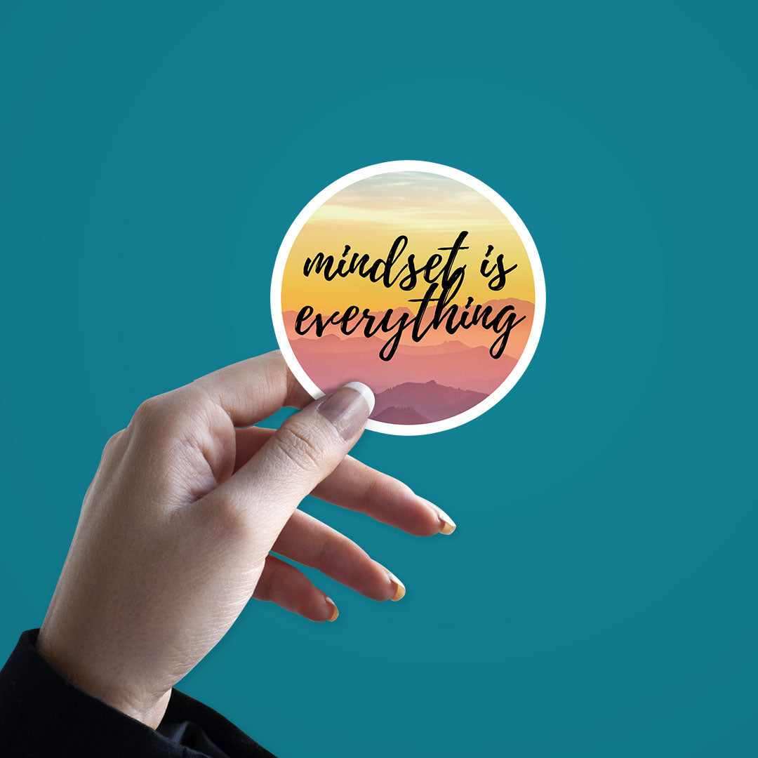 Mindset is everything Sticker waterproof vinyl decal for laptop, bike, car & bottle
