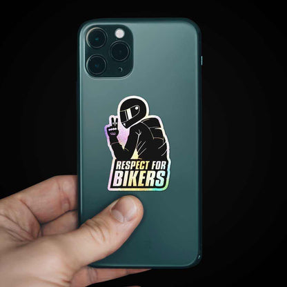 Respect for Bikers Diamond Dust Sticker | STICK IT UP