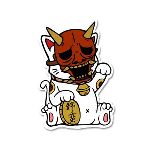 Monster Cat Sticker waterproof vinyl decal for laptop, bike, car & bottle