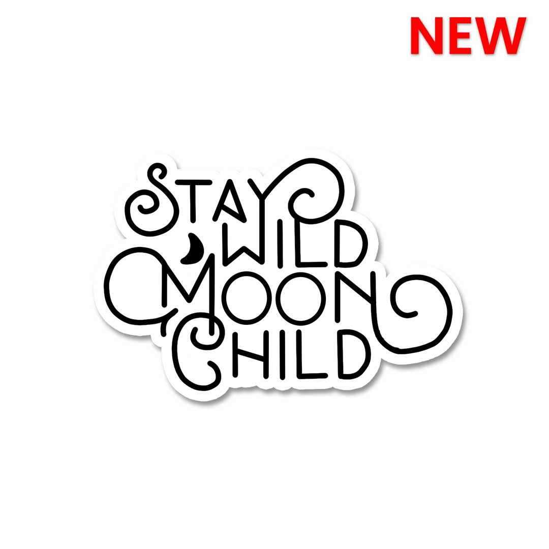 Moon child Sticker waterproof vinyl decal for laptop, bike, car & bottle