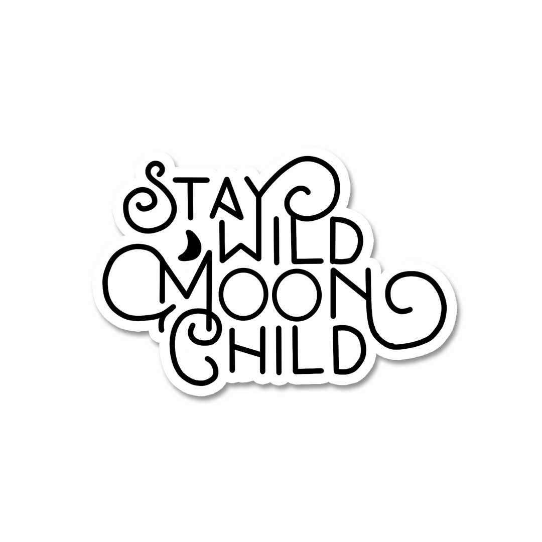 Moon child Sticker waterproof vinyl decal for laptop, bike, car & bottle