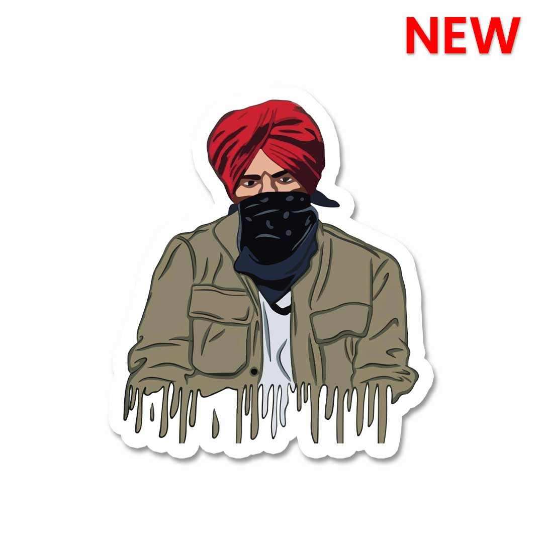 Moosewala Sticker waterproof vinyl decal for laptop, bike, car & bottle