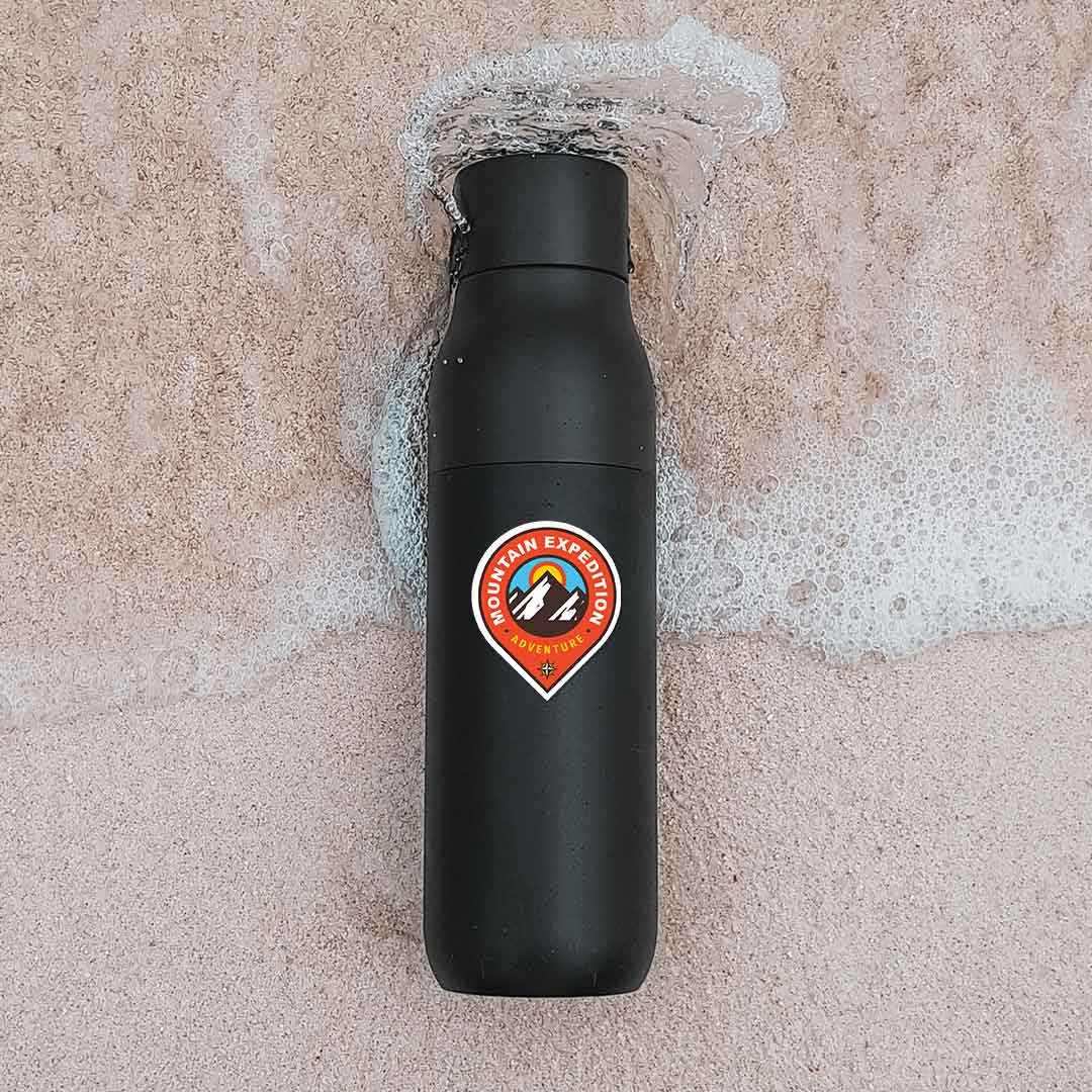 Mountain Expedition Sticker waterproof vinyl decal for laptop, bike, car & bottle