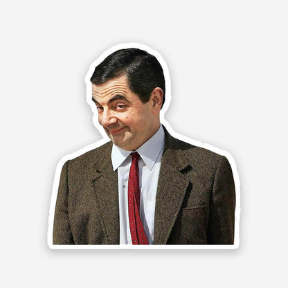 Mr Bean Meme Face sticker waterproof vinyl decal for laptop, bike, car & bottle