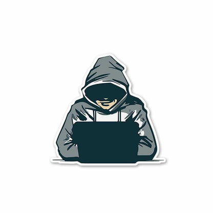 Mr. Hacker Sticker waterproof vinyl decal for laptop, bike, car & bottle