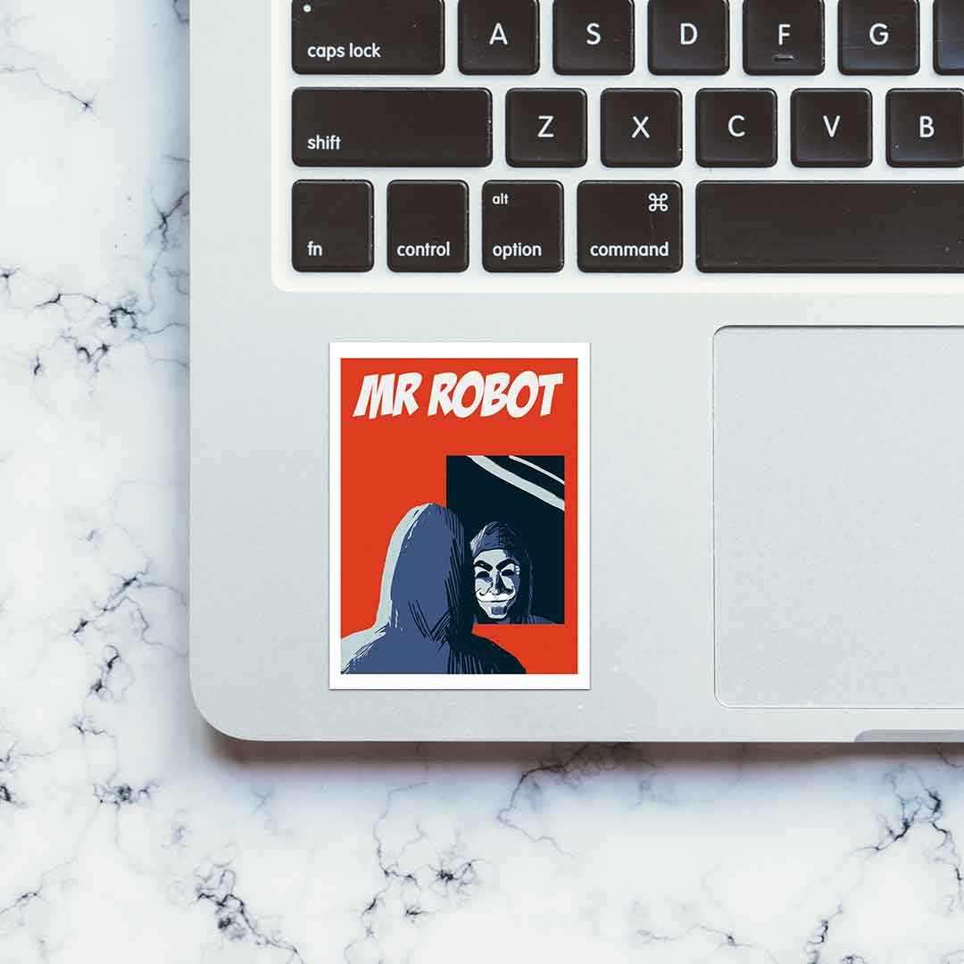 Mr.Robot Sticker waterproof vinyl decal for laptop, bike, car & bottle