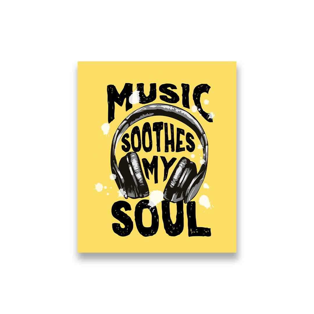 Music Soothes My Soul Sticker waterproof vinyl decal for laptop, bike, car & bottle