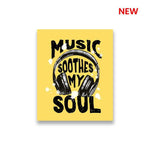 Music Soothes My Soul Sticker waterproof vinyl decal for laptop, bike, car & bottle