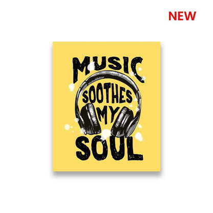 Music Soothes My Soul Sticker waterproof vinyl decal for laptop, bike, car & bottle