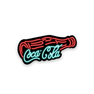Neon Coca cola Sticker waterproof vinyl decal for laptop, bike, car & bottle
