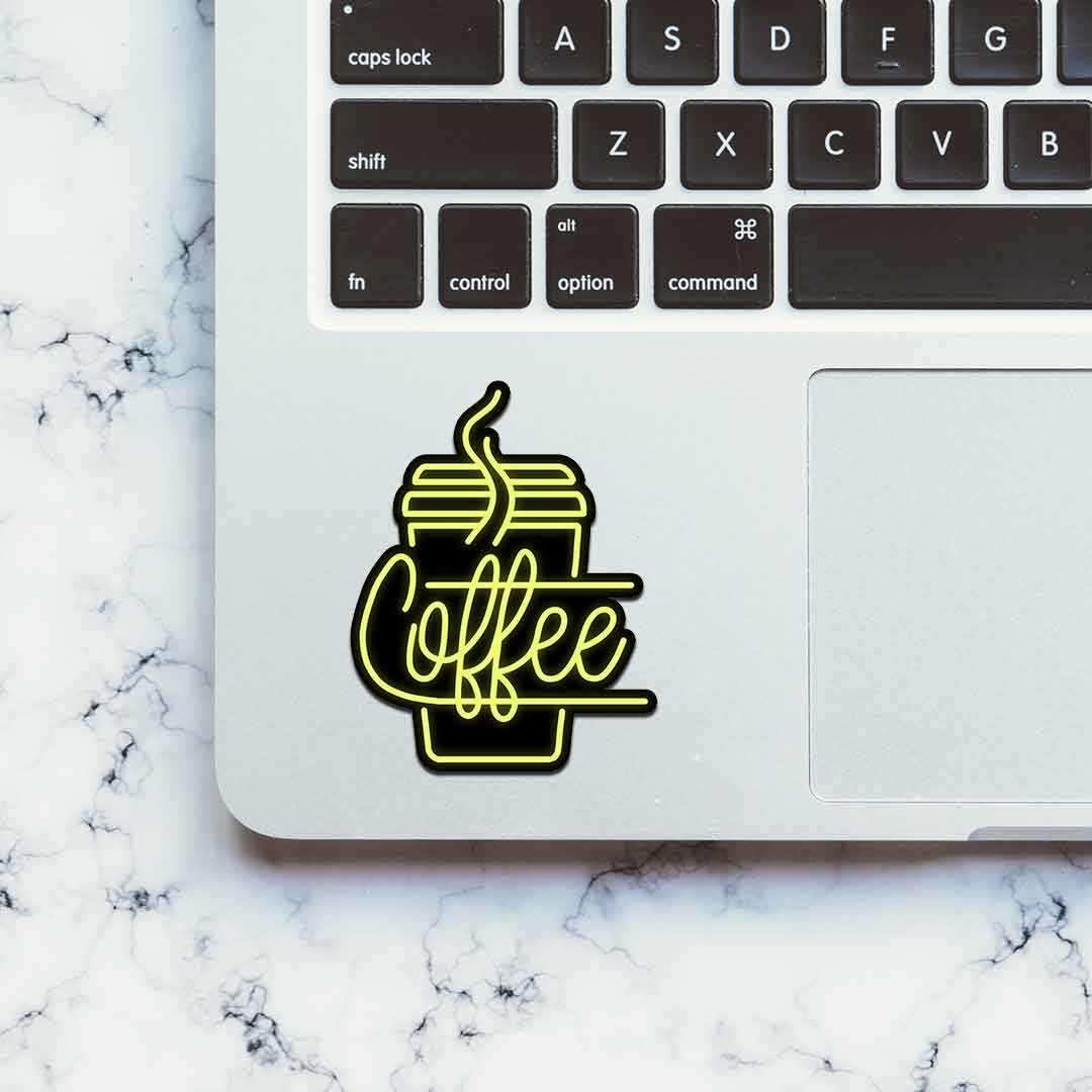 Neon Coffee Sticker - STICK IT UP